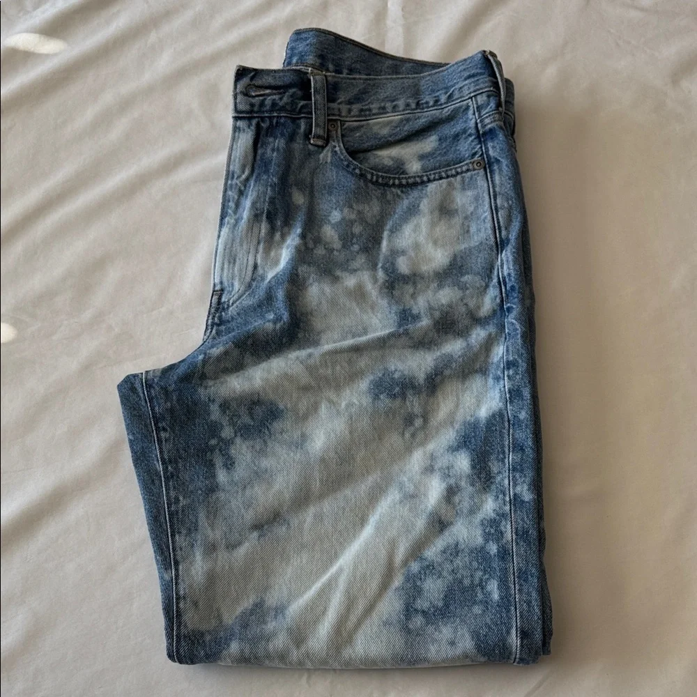 J. Crew Men's Blue and White Straight Jeans